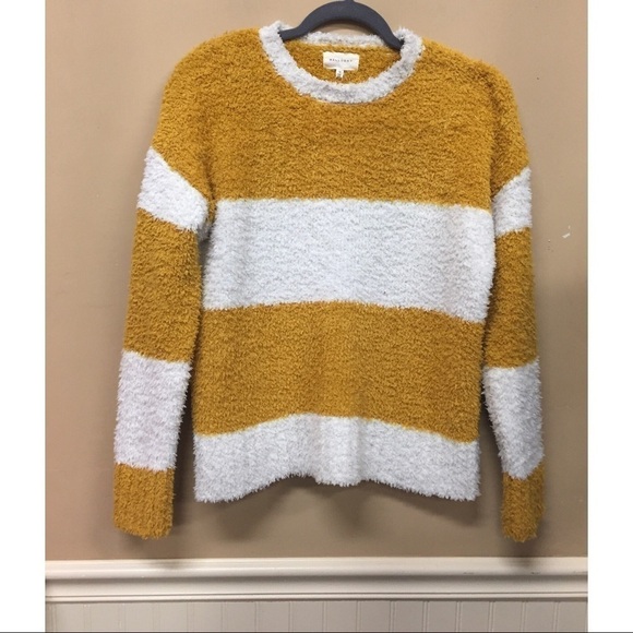 MELLODAY Sweaters - #6 NWT Nordstrom Melloday Soft Mustard Stripe Sweater